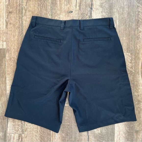 Callaway Black Flat Front Golf Shorts - Picture 2 of 5